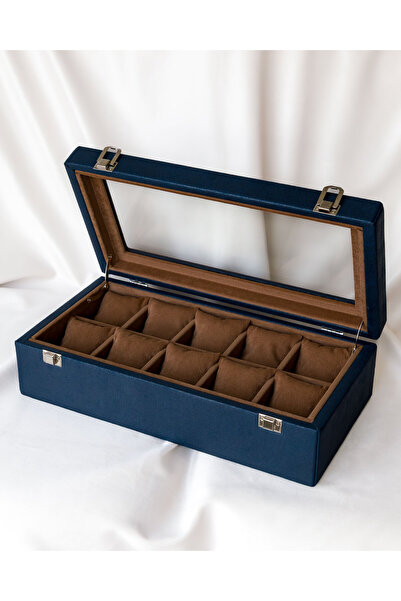 Shansora Design 10 Watch Box, Nubuck Fabric Covered, Custom Made, Handmade, A...