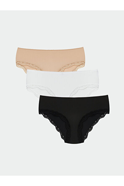 LC Waikiki Peak New Season Lace Detailed Hipster Panties 3-Pack