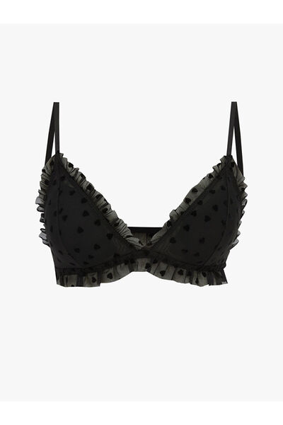 LC Waikiki Rmz Gi̇yi̇m Farkiyla Non-Wired Non-Padded Ruffle Heart Embroidered...