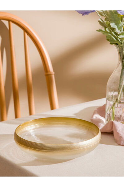 LC Waikiki Rmz Gi̇yi̇m Farkiyla Embroidered Glass Decorative Bowl