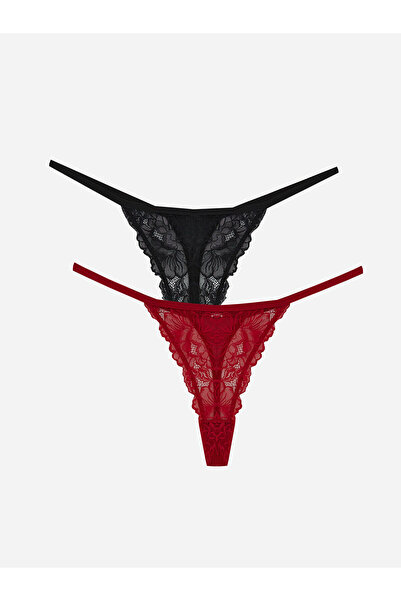 LC Waikiki Özmarka New Season Lace Thong Panties 2-Pack