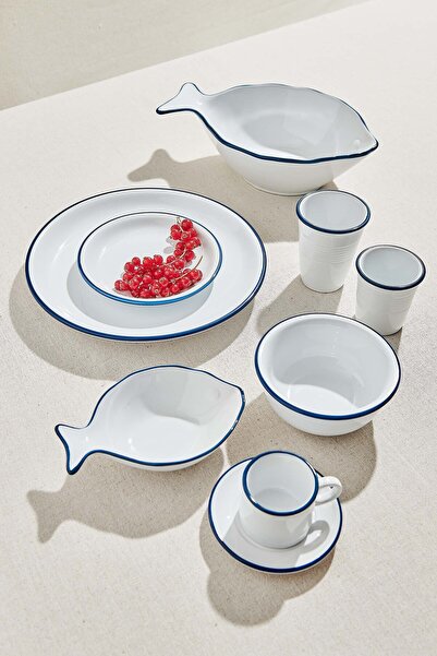 Paşabahçe Electrum Seramik Kase Balık S Beyaz