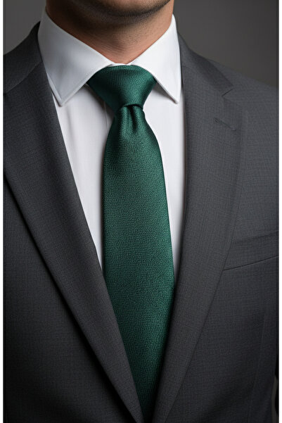 Gutiero Green Patterned Classic Tie with Handkerchief