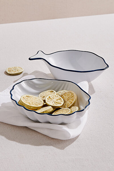 Paşabahçe Electrum Seramik Tabak Shell Beyaz