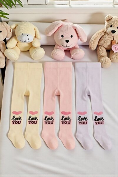 Amélio Kids Pack of 3 Girls' & Kids' Cotton Patterned Tights