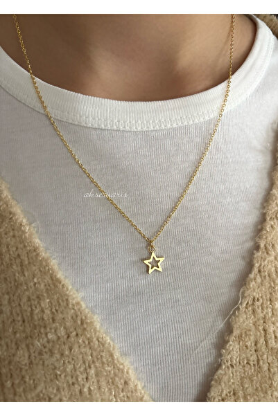 aksesuaris Minimal Gold Yıldız Kolye