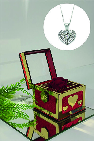 Fırtına Armağan Sihirli Güllü Kutuda 14 Ayar Altın Kaplama 316L Çelik Açılan ...