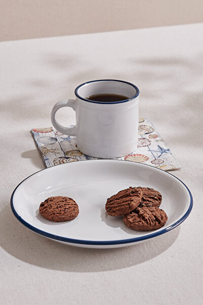 Paşabahçe Electrum Seramik Pasta Tabağı Beyaz