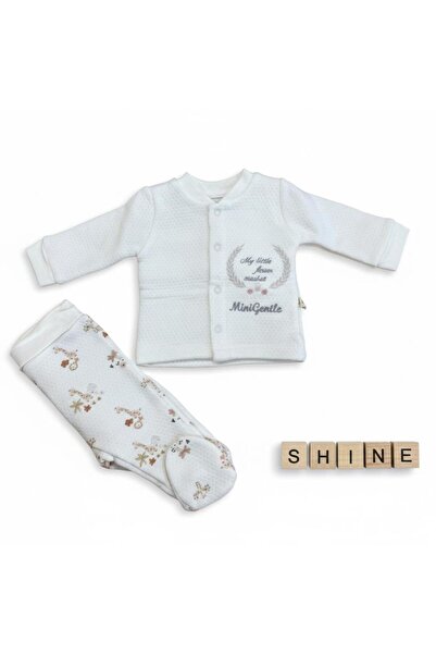 Generic Boys' pajamas, off-white color, sizes up to 2 months old