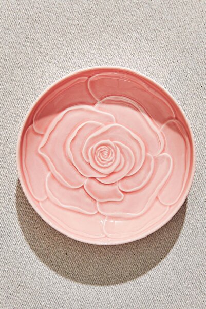 Paşabahçe Rose Seramik Pasta Tabağı Pembe