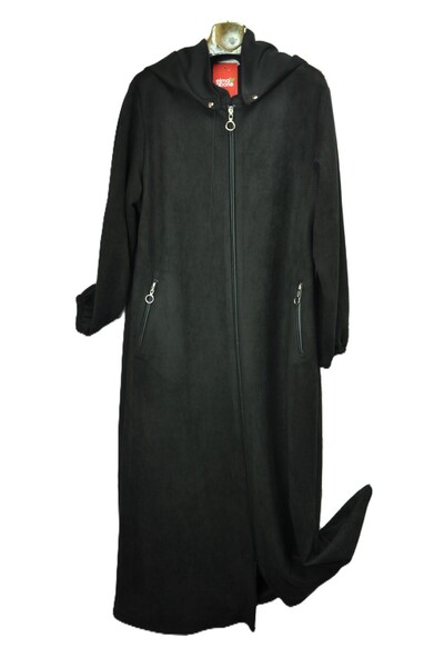 elma abone PALTON DE DAMĂ MĂRIME MARE, DIN PIELE ÎNTREABĂ, CU GLUGĂ