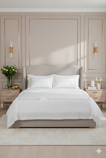 Generic King Size 6-Piece Embroidered Bedding Set, 100% Egyptian Cotton - Sca...