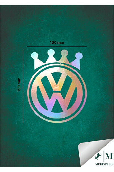 meristeed ملصق شعار وولفاجن للسيارات والدراجات النارية والخوذات والزجاج، ملصق...