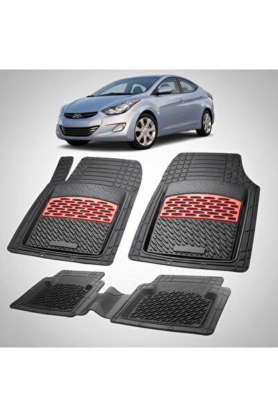 TEAMCAR Πατάκια Αυτοκινήτου από Λάστιχο Συμβατά με Hyundai Elantra V (MD/UD, ...