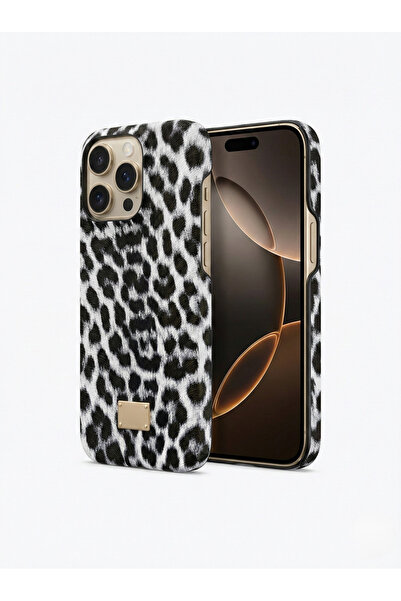 OSG İphone 16 Pro Max Uyumlu Leopar Desenli Premium Lüx Kalite Telefon Kılıfı