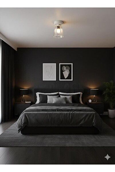 BİAVİZE KRİSTAL TAŞLI BEYAZ KROMLU TEKLİ AVİZE