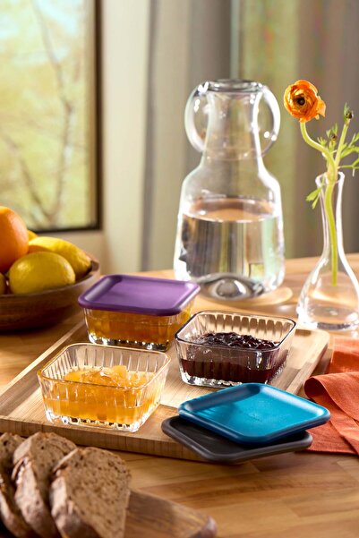 Paşabahçe Frezya 3'lü Kapaklı Saklama Kabı