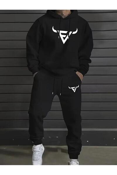 DİVİN Men's Casual Hooded Sweatpants 2-Piece Set - Lightweight, Comfortable, ...