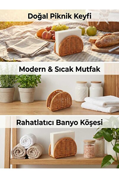 LOVYCO Багатофункціональний серветник і рушникотримач з ротанговим візерунком...