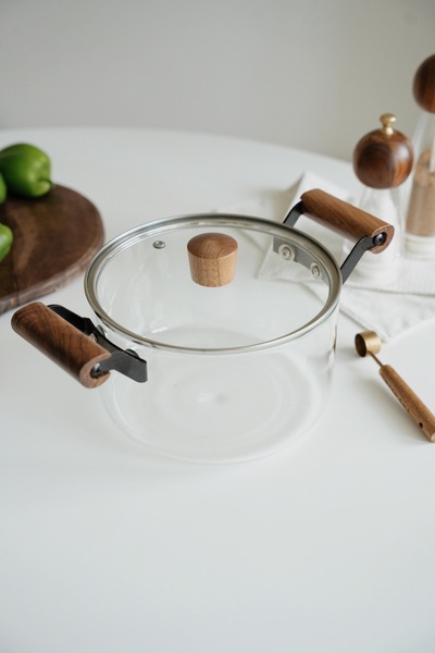 Dekorzdükkan Akasya Casa Borosilicate Glass Pot – 3.5 L