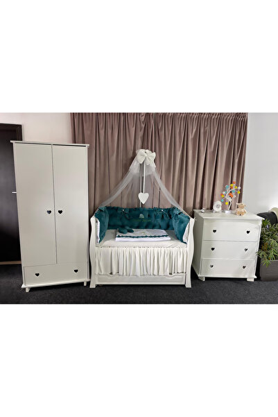 PeppiBambini Personalized 11-piece ROYAL Emerald Green Velvet Crib Bedding Set -