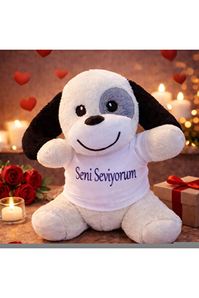 Livenda كلب قطيفة لطيف يرتدي تي شيرتًا بعبارة 'أحبك'