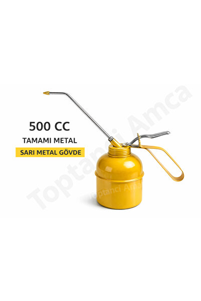 Toptancı Amca 500 cc Tamamı Metal Sarı Yağdanlık – Uzun Borulu, Tetikli, Demo...