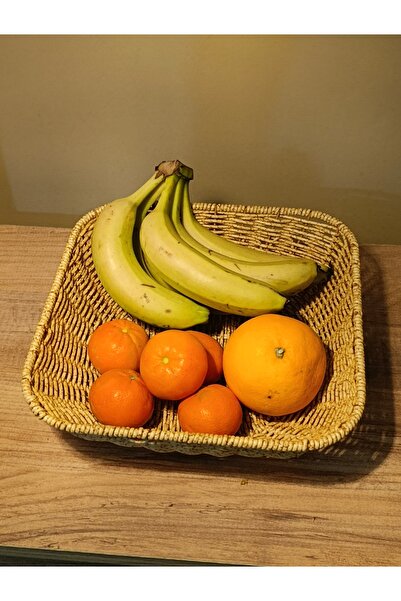 Paganca Wicker Rattan Round Serving Tray / Fruit Basket / Bread Bowl
