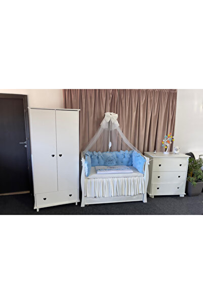 PeppiBambini Personalized crib bedding 11 pieces ROYAL Velvet Blue -