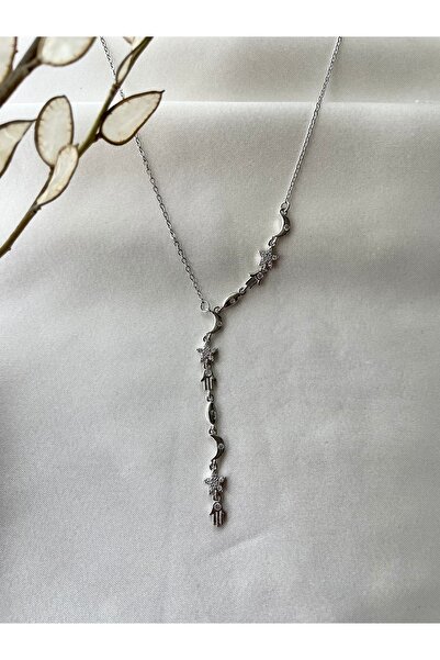 Modesa bijuteri Fatma Ana Eli Manifest Kolye- Şans Bolluk ve Bereket Kolyesi-...