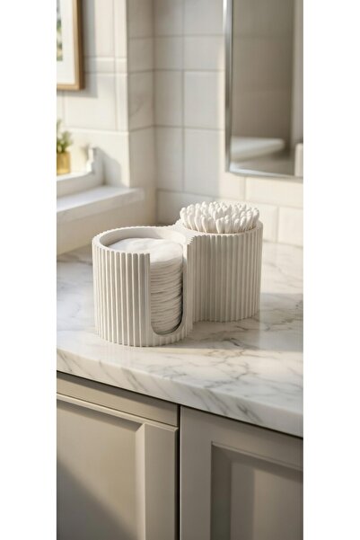 THE POOR brothers Modern Design Makeup Cotton and Cotton Swab Organizer Makeu...