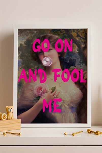 Saturn Go on and  Me Framed Painting Classic Portrait Ironic Art Lovers Gift ...