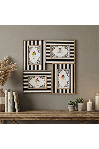 HANEM 4'lü 10x15 Kolaj Dekoratif Fotoğraf Çerçevesi & Ahşap MDF