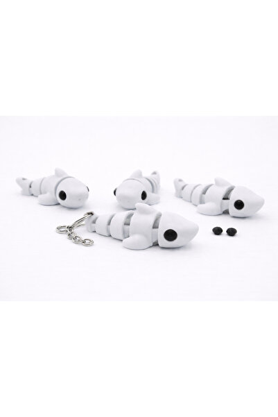 Vescarri Flexible Shark Keychain – Flexi Shark Movable Figure Accessory