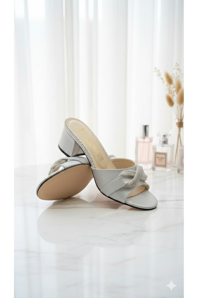 DARUGA Women's Thick Heeled Very Comfortable Bridal Dowry Slippers