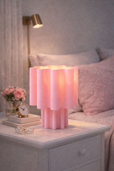 Miolette Powder Pink Decorative Table Lamp – Soft Light, Modern Design, Night...
