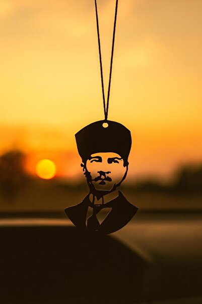Saatistan Metal Atatürk Atam Dikiz Aynası Süsü, Araba Aksesuarı, Motifli Süs