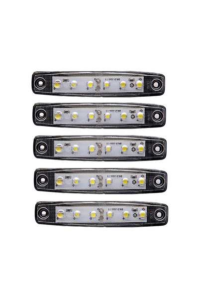 Generic Brand White Finger Led Dorse Lamp 6 Led 12-24V 5 Pcs