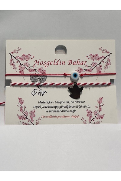 Darya Dd728 Marteniçka / Martenitsa Spring Bracelet – Red and White Thread – ...