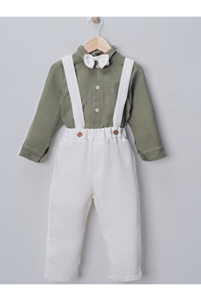 Lumbi Baby Muslin Fabric Baby Boy Salopet Set