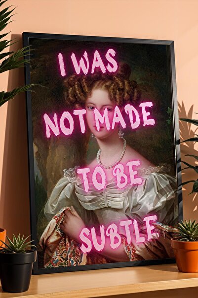 Saturn Δεν ήμουν φτιαγμένη για να είμαι διακριτική. Πίνακας με κορνίζα για γυ...