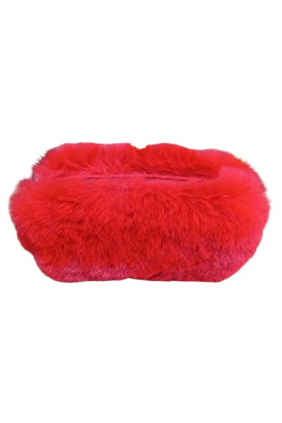 UNICUS حافظة أقلام من القطيفة على شكل ريشة أرنب UNCS-909-أحمر