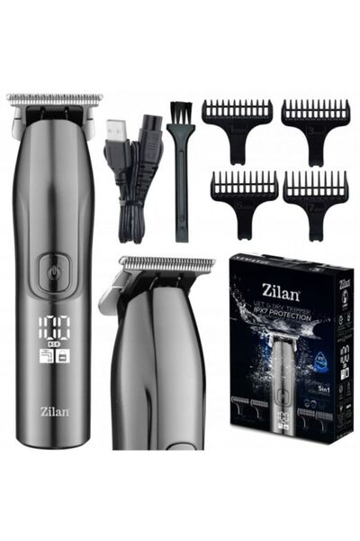 Zilan Aparat tuns 5 in 1 ZLN8641, reincarcabil, USB, afisare LED, trimmer ele...