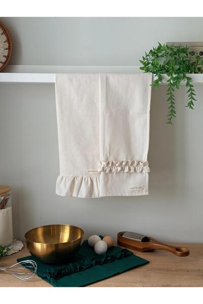 KaiAtelier 2'li Natural Keten Fırın Örtüsü / Kurulama Bezleri