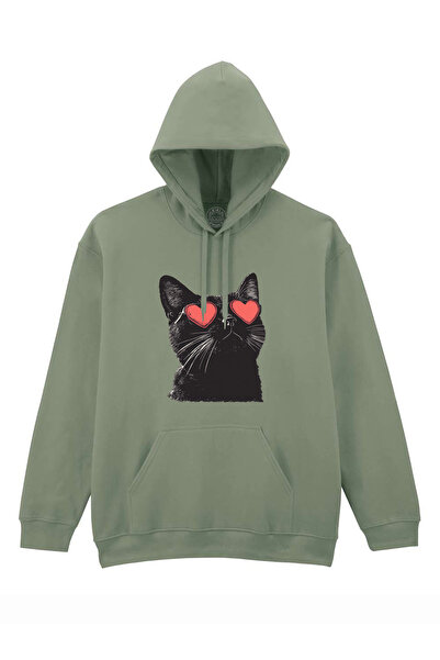 Cu Pisici Printed sweatshirt-Meow Amore, Unisex, Valentine's Day