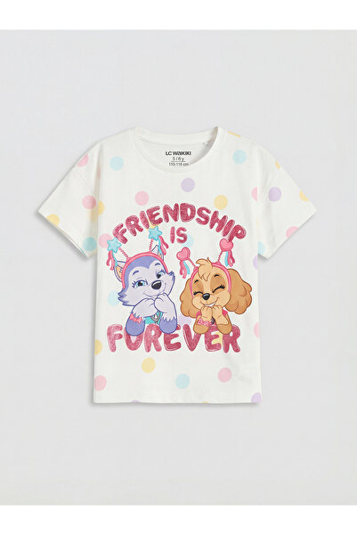 LC Waikiki تي شيرت بناتي مطبوع من مجموعة إلسيفا إكرو