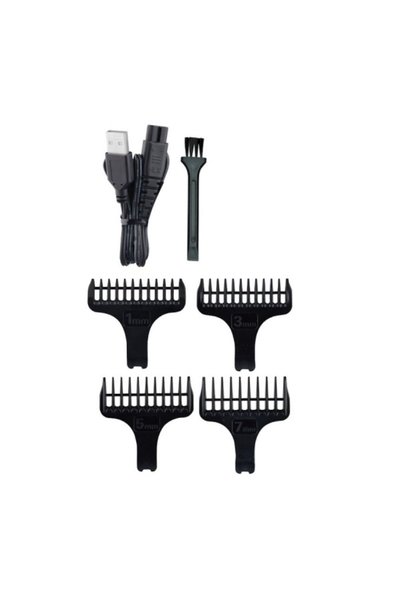 Zilan Aparat tuns 5 in 1 ZLN8641, reincarcabil, USB, afisare LED, trimmer electric, 4 dimensiuni taiere, rezistent apa IPX7