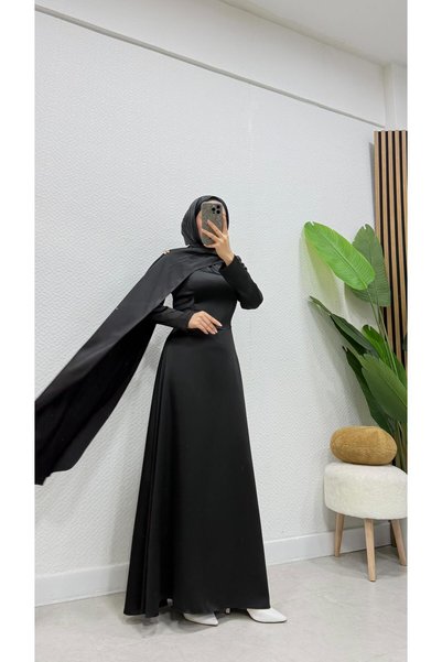 modasusev Cape Hijab Evening Dress