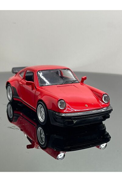SCOWETTO Porsche 911 Turbo 3.3 1:32 Scale Metal Pull Back Model Car 12 cm Red