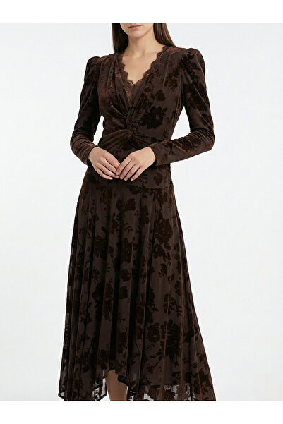 Alaçatı Boutique Kadın Kahverengi Uzun Elbise – Ayrı İç Astarlı, Şık & Rahat ...